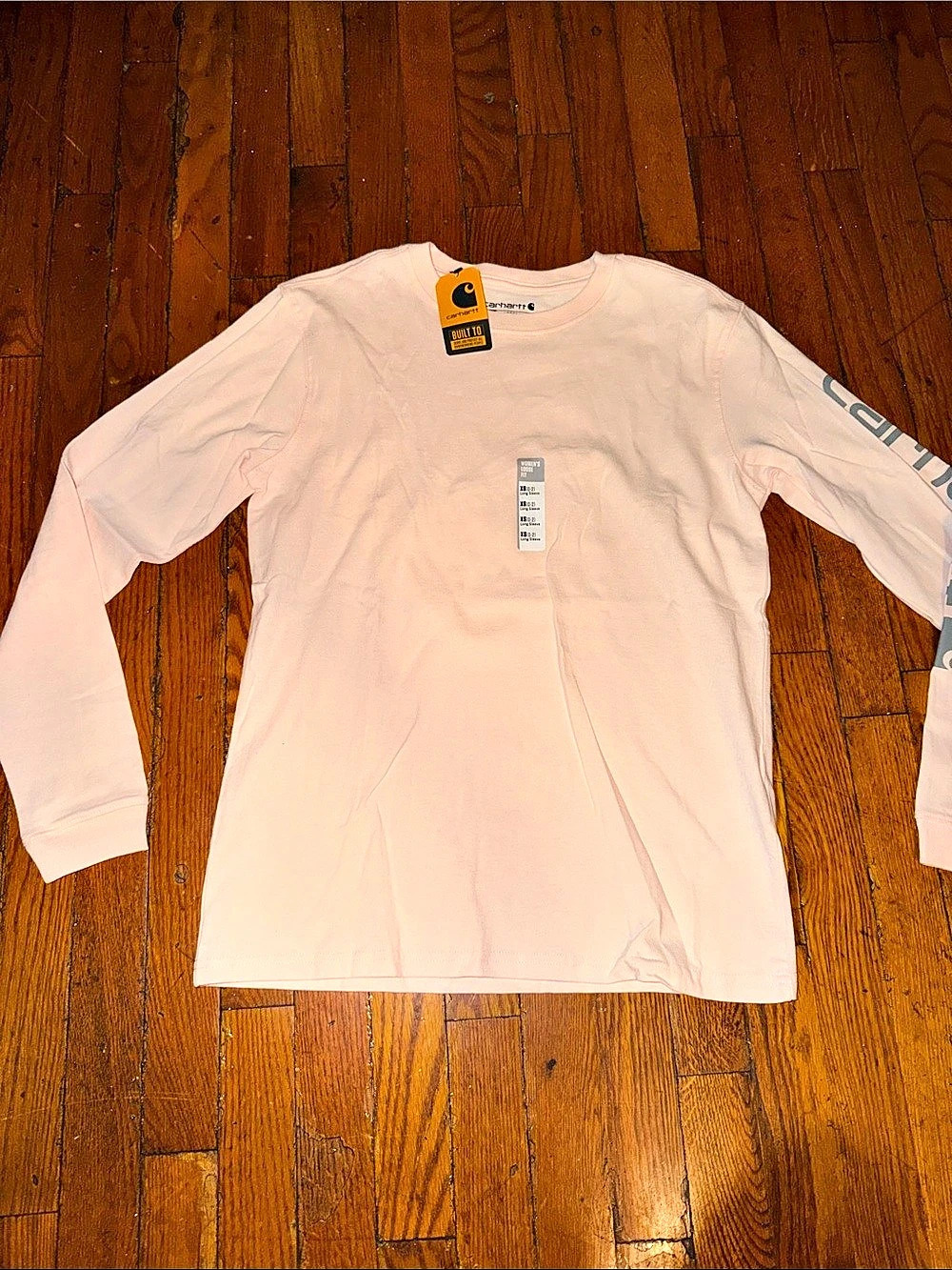 Carhartt Women's Loose Fit Heavyweight Long-Sleeve Logo Sleeve Graphic T-Shirt